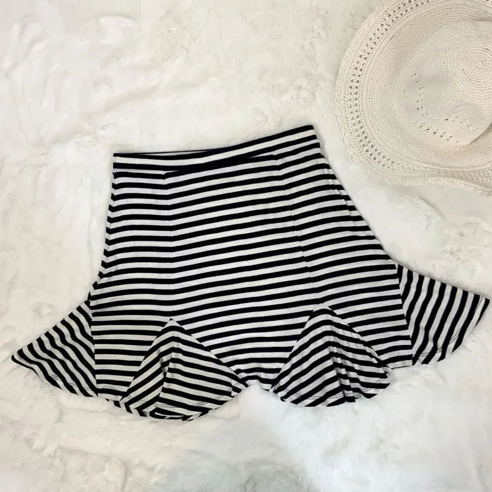 Lovers + Friends striped flare mini skirt